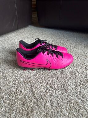 Nike Hot Pink Soccer Cleats with Black Details